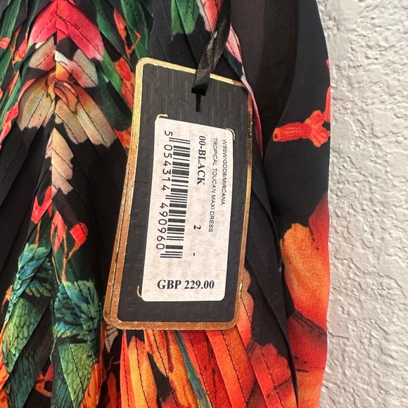 NWT Ted Baker London Mircana Toucan Maxi Dress Tropical - 2 - Picture 5 of 8